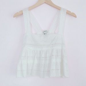 forever 21 eyelet broderie anglaise lace crop top